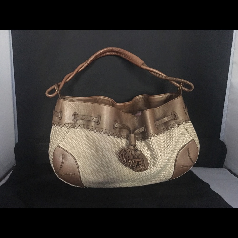 Cole Haan Straw metallic Shoulder Bag Purse
